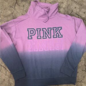 PINK Victoria's Secret Purple and Blue Ombre Cowl Neck Sweater